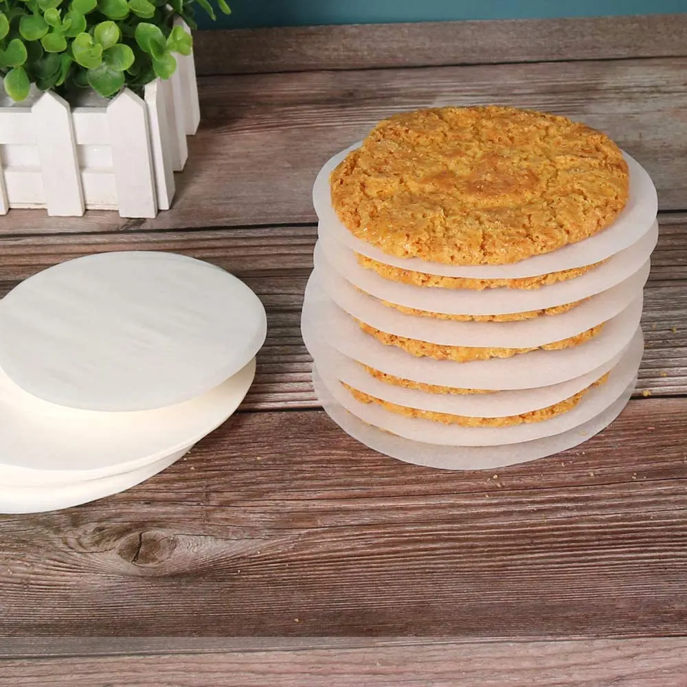 100pcs 11cm Hamburger Patty Paper Round Wax Paper Sheet for Burger Press Baking Cake Baking Separate 4.33inch Patty Oil