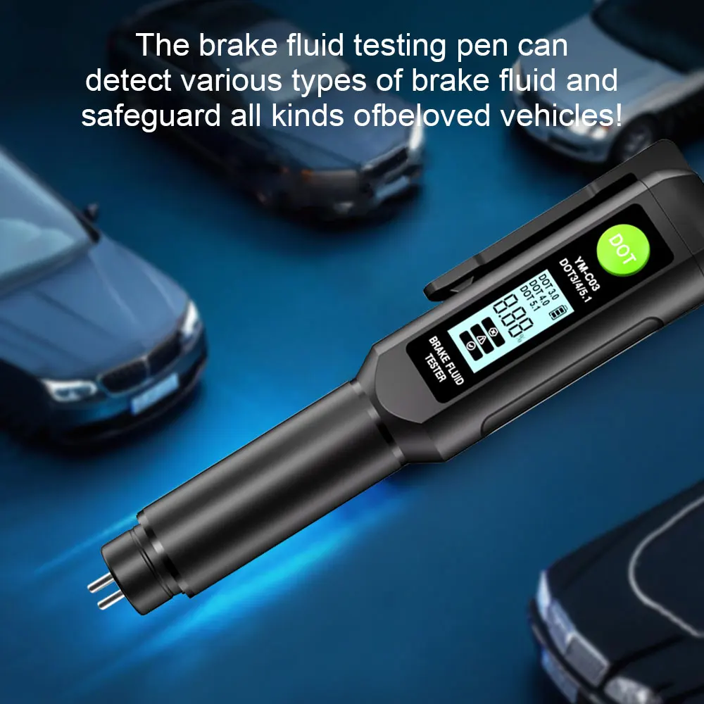 Digital Brake Fluid Tester DOT3 DOT4 DOT5.1 Auto Car Oil Water Content Detector High Accuracy Brake Oil