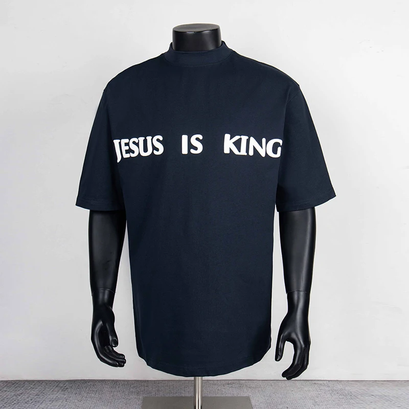 Футболка Kanye West Jesus Is King темно-синяя | AliExpress
