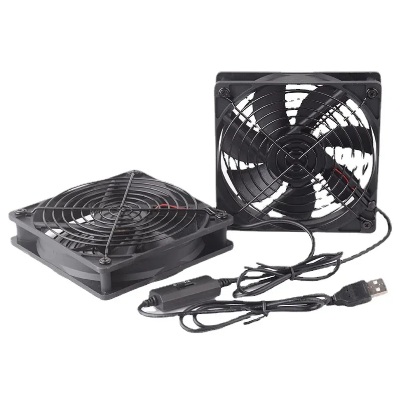 120Mm 5V USB Powered PC Router Fans With Speed Controller High Airflow Cooling Fan For Router Modem Receiver 2