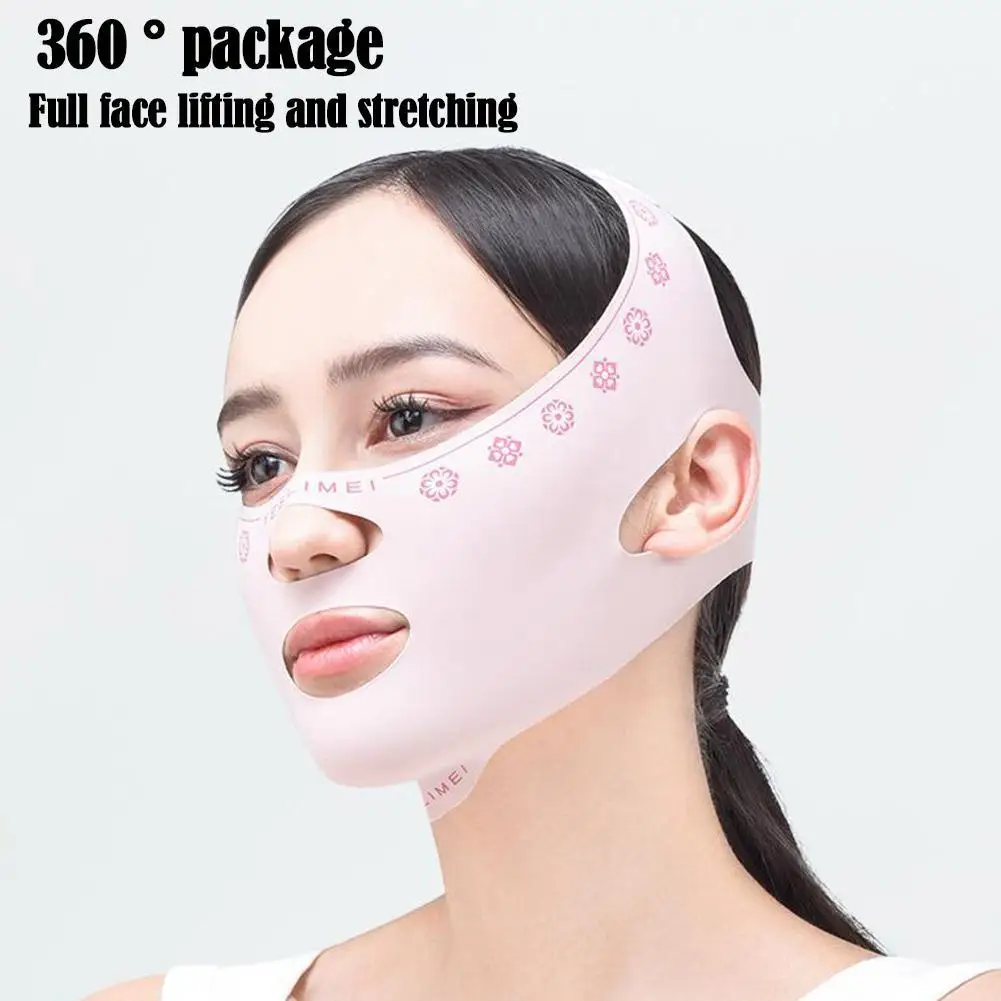3D Riutilizzabile Traspirante Bellezza Donna Antirughe Viso Dormire Dimagrante Sollevamento Completo V Maschera Fasciatura Shaper Cosmetico V Maschera