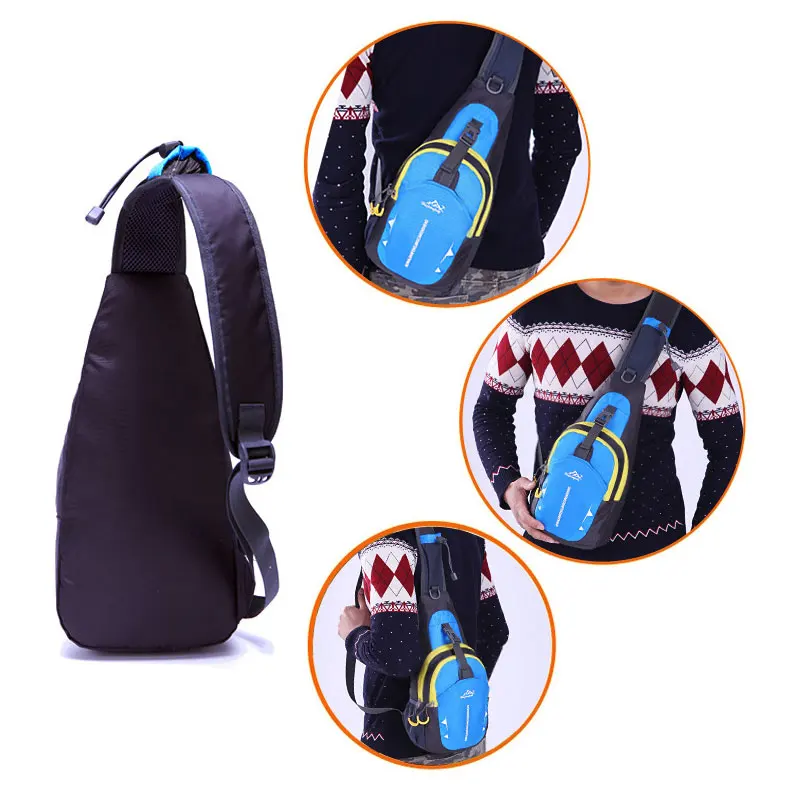 Chest Bag Pack Waterproof Travel Sport Cross Body Shoulder Sling Chest Bag Mountaineering Mobile Phone Bag Waist Packs
