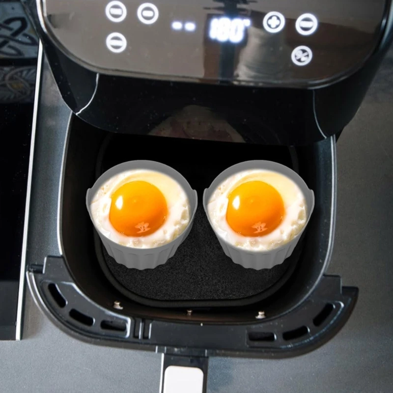 Pack of 2 Safe and Practical Air Fryers Moulds Ramekins for Air Fryers Practical Poached Eggs Maker