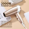 High Power Wind Hair Dryer 2000W High Power Negative Ion Quick Drying Home Hair Styling Professional Hair Drye Blue Light Care 1