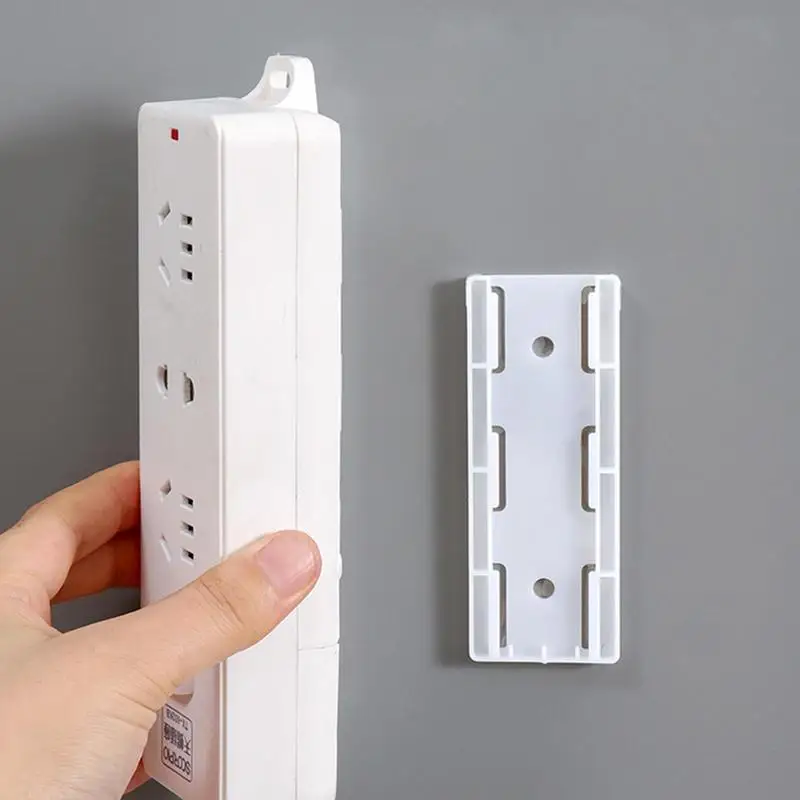 

Power Strip Wall Mount Cable Wire Organizer Socket Fixator Self-Adhesive Row Plug Holder Cable Wire Fixer Management System