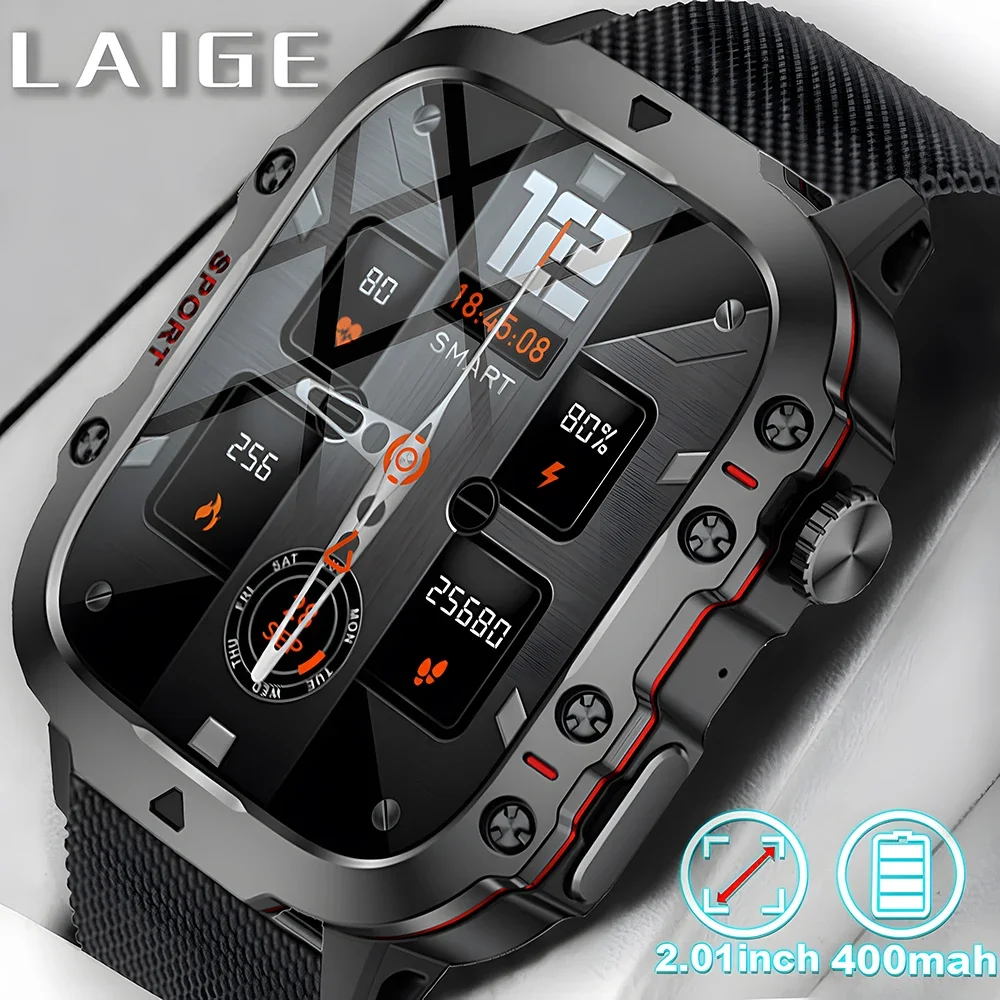 

New Men Military Smartwatch Bluetooth Calling GPS Sports Tracking Outdoor Altitude Pressure IP68 Waterproof Sports Watch for Men