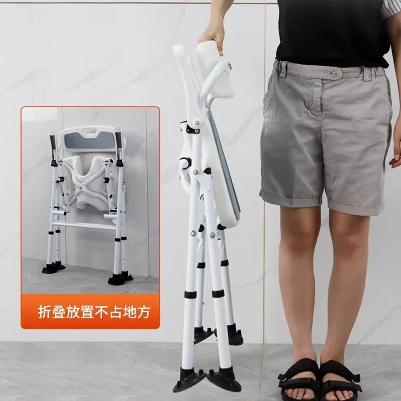 Portable Shower Bathroom Chair Toilet Folding Medical Minder Stool Disabled Space Saving Nordic Taburete Plegable Home Furniture