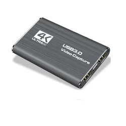 Ultra HD USB 3.0 Video Capture Card for Seamless Game Recording and Live Streaming (GRAY)