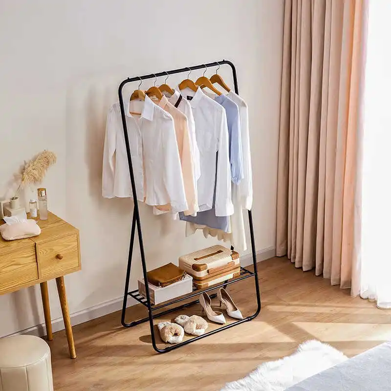 

Bedroom Clothes Hanger Storage Bedroom Standing Boutique Coat Stand Balcony Modern Appendiabiti Da Terra Nordic Furniture DWH