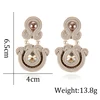 Ethnic Handmade Earrings Soutache Jewelry Pendant Earring for women brown white Crystal exaggerated Large Earring Trendy Gift 5