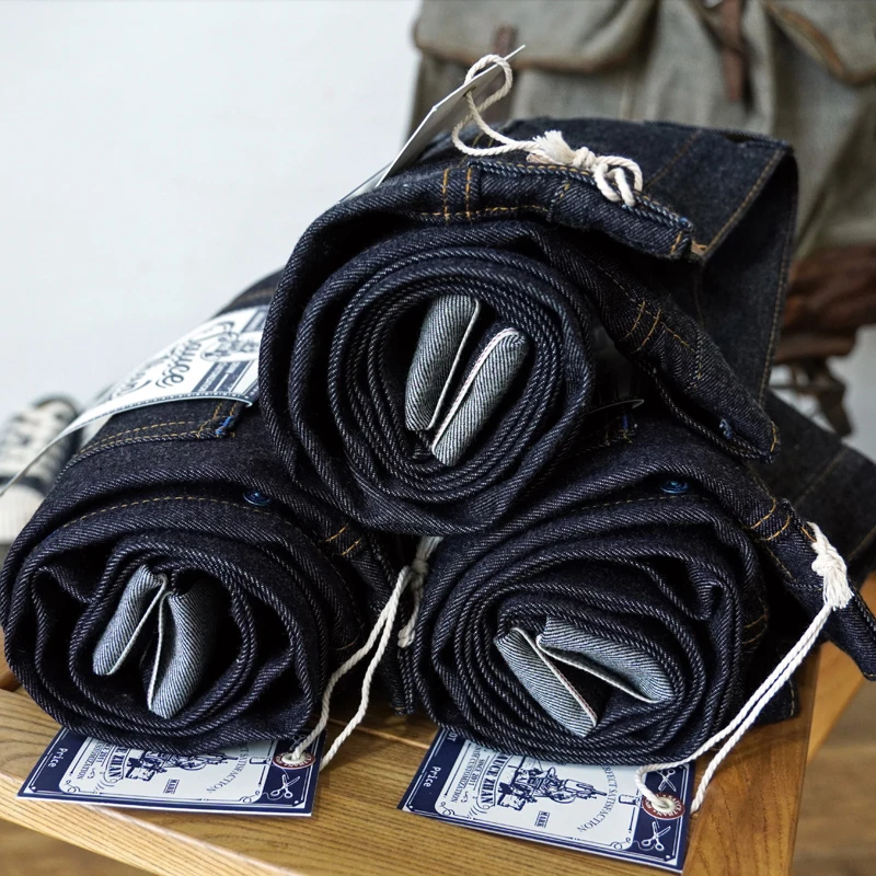 Sauce Zhan SZ6601-10OZ Men Jeans Selvedge Sanforized Denim Jeans Summer Indigo Jeans for Man Regular Fit Straight Leg 10 Oz 3