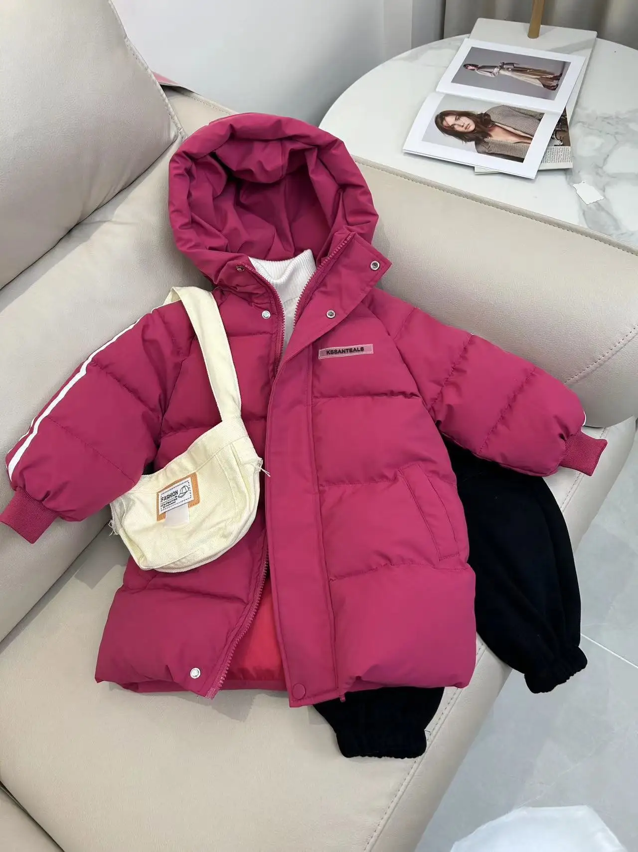 Winter Children Thicken Down jacket Baby Boys Girls Solid Color