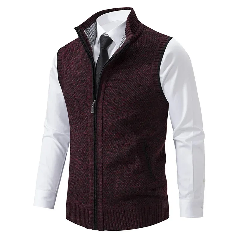 Men Knitted Sleeveless Sweater Vest
