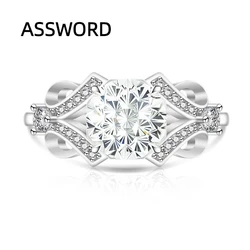 Sterling Silver Sky Blue Crystal Infinity Band Ring - Luxury Jewelry Gift (White)