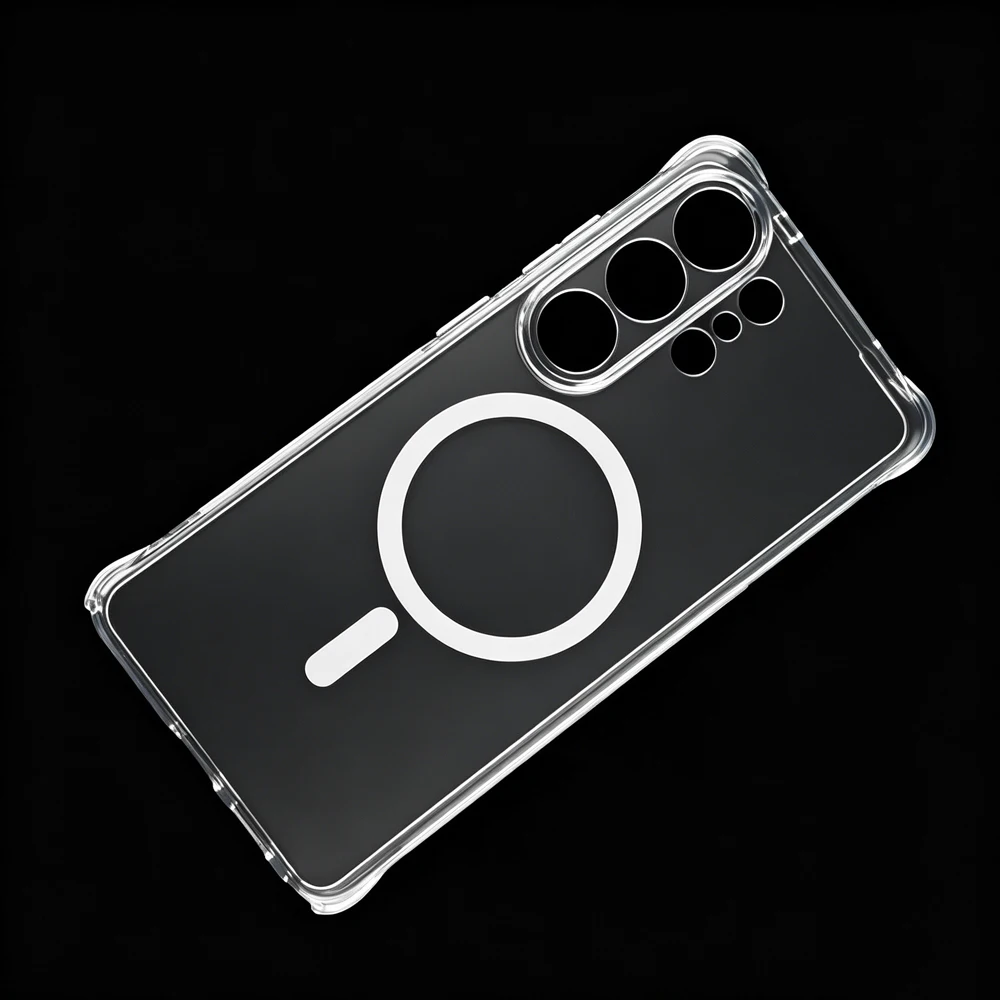 Crystal Clear Shockproof Magnetic TPU Protective Case - Transparent Cover