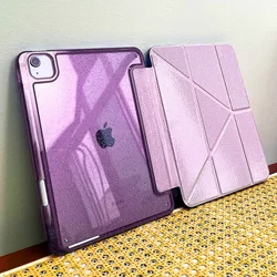 Glittering Sparkly Multi - Angle Stand Smart Cover - iPad Air 11 M4 M3 M2 (Light purple)