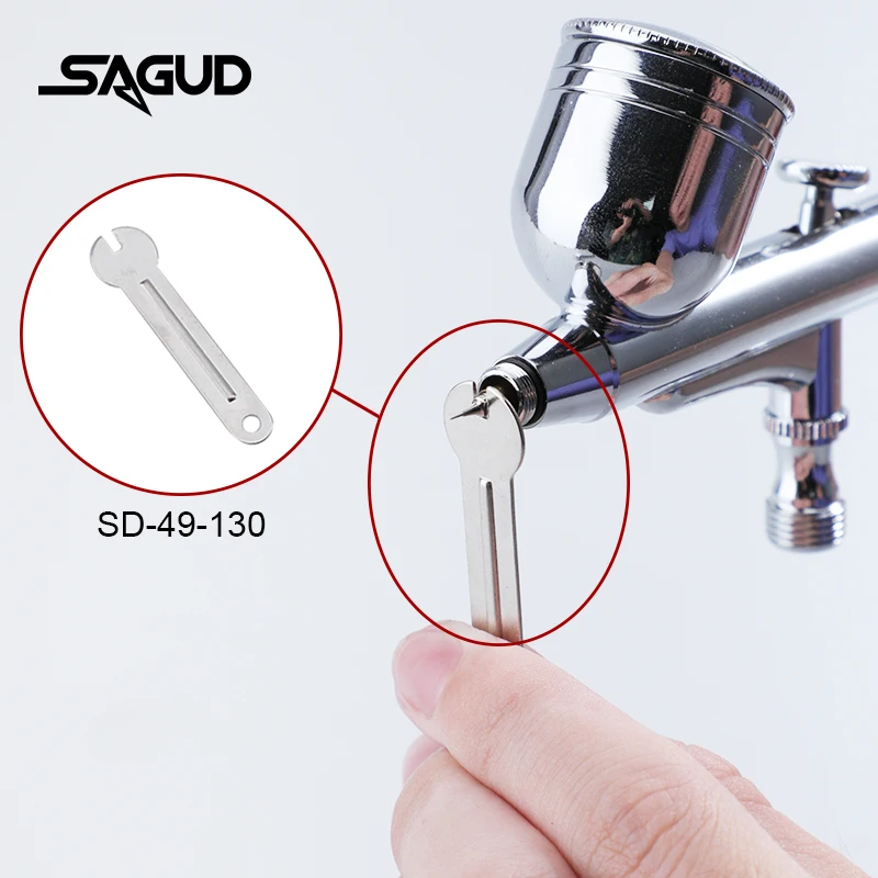 SAGUD Airbrush Painting Cleaning Tools Kit, Air Brush Accessories Spray Gun  Cleaner Wash Needle with Nozzle Spanner Wrench and Stainless Steel Brushes