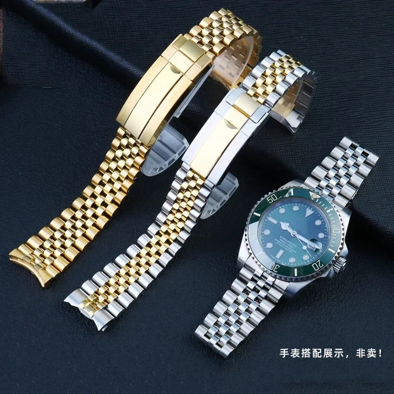 Cinturini In Acciaio Inossidabile Massiccio Per Cinturino Rolex Per Cinturino Orologio Datejust Cinturino Sottomarino Bracciale In Oro Argento 20Mm 21