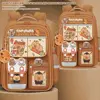 Cartoon Capybara Backpack Large Capacity Light-weight Schoolbag Alleviate Burden Water-Repellent Backpack for Students School 2