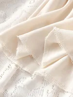 Spring Summer Women Lace Skirts Solid High Waist Elastic Vintage Elegant Office Ladies White Black Chic Long Skirts Jupe Longue - Image 6