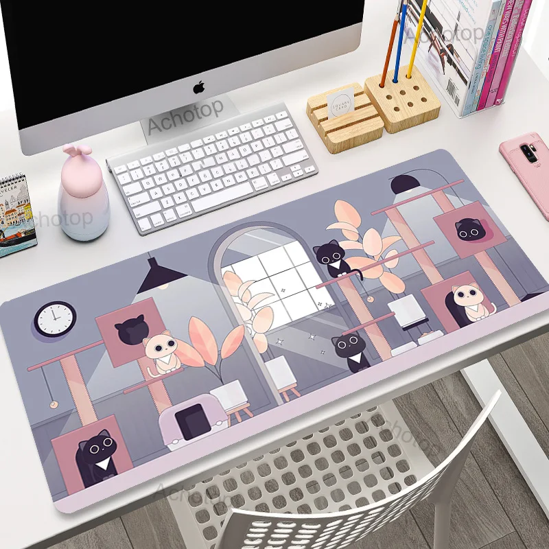 

Kawaii Large Mousepad Game Mouse Pad Gamer Big Mouse Mat Cute PC Computer XXL Mouse Carpet 900x400 Mause Pad Keyboard Desk Mat