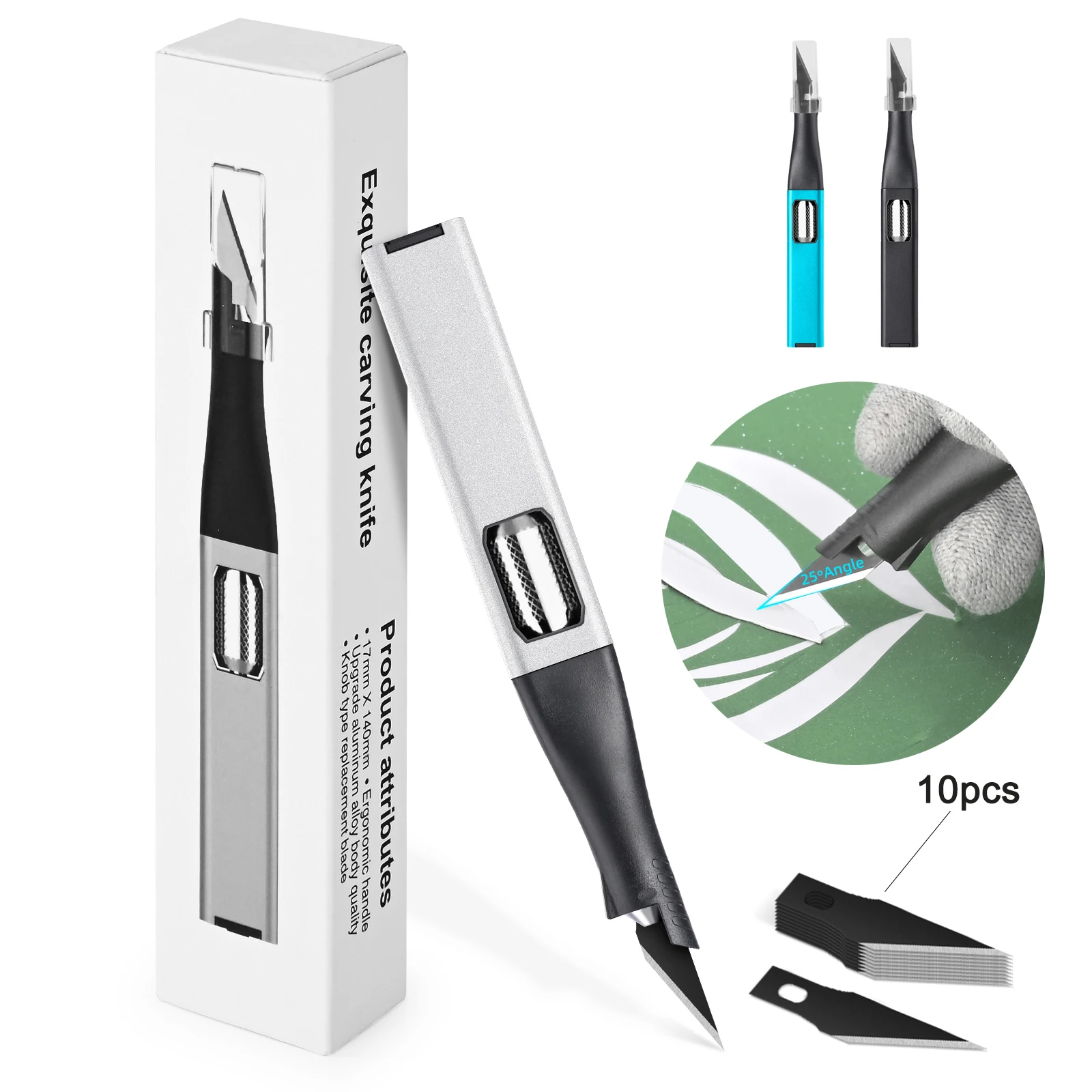 

FOSHIO нескользящий универсальный нож для резки бумаги Автомобильная наклейка виниловый инструмент для прополки резьбы ручной работы гравировки резки лезвия