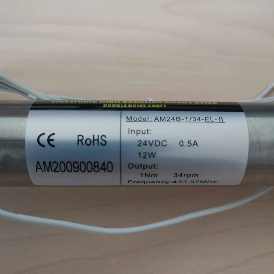 e obturador de alumínio, controle remoto, AM24B, 1 34, Rf433, DC24V, 12W