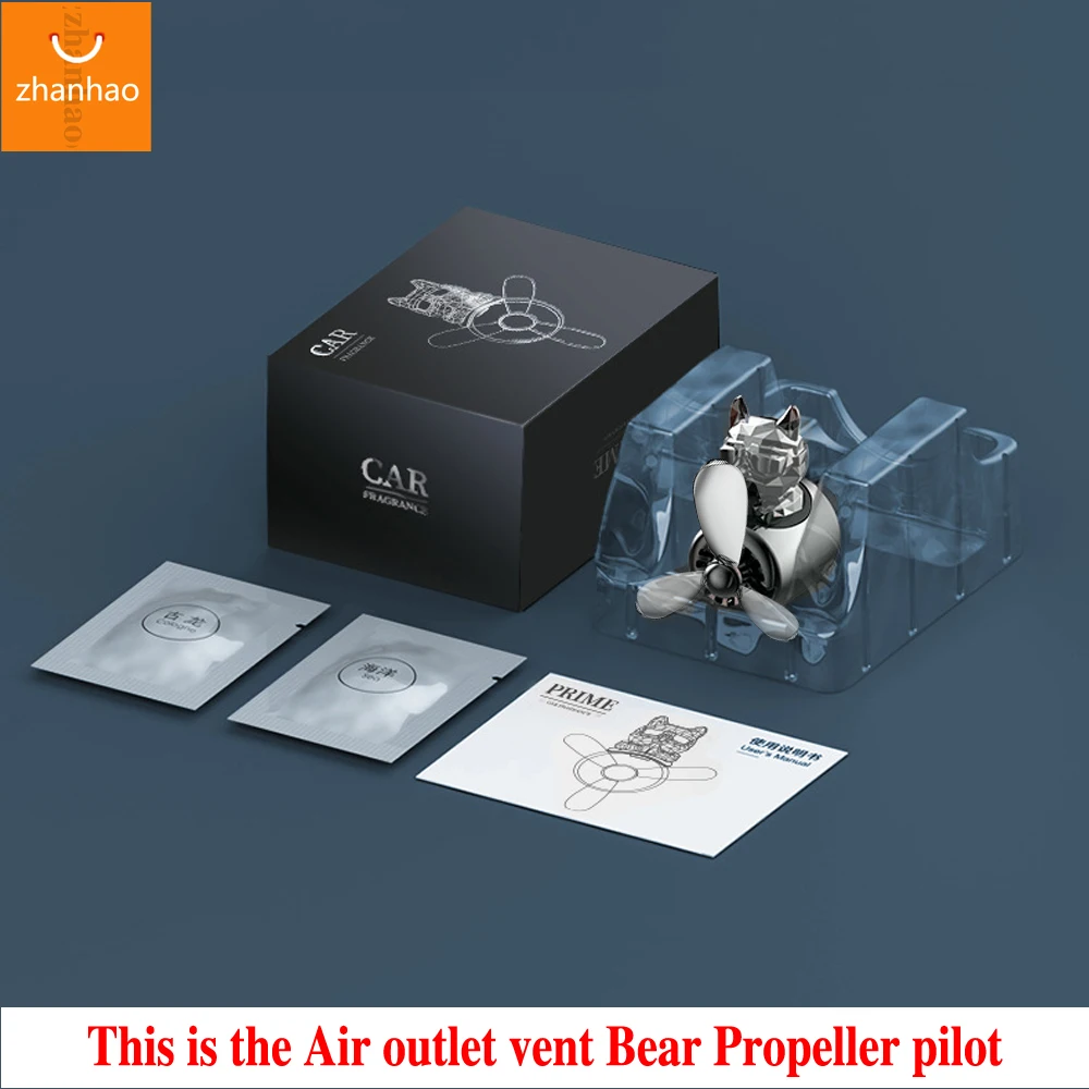 72 KM Teddybär Auto Lufterfrischer Bär Pilot Auto Innen Zubehör Air Outlet  Propeller Duft Bulldog Parfüm Diffusor - AliExpress