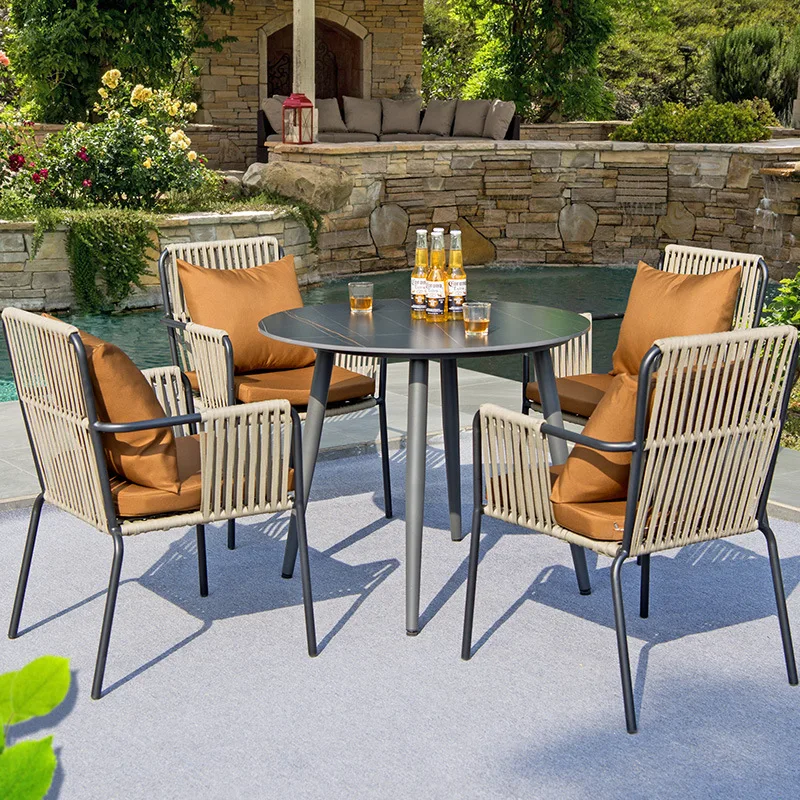 Nordicoutdoorcourtyardbalconygardenleisurecanechairtableand