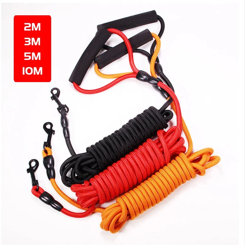 

3m Long Dog Leash Rope Strong Outdoor Walking Training Pet Leash Safety Nylon Lanyard for Small Medium Large Big Dog Item
