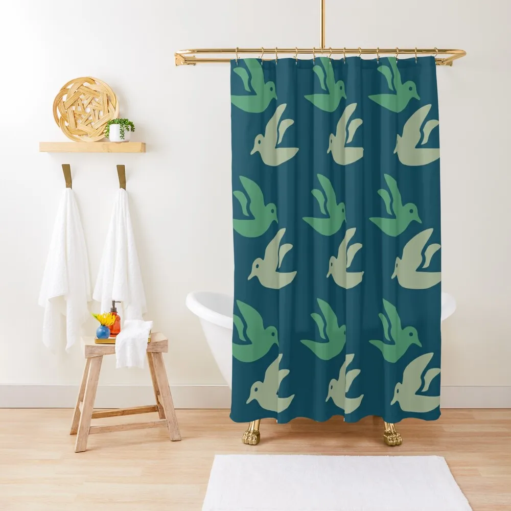 

Birds, Forest Shower Curtain Anime Bathroom Luxury Bathroom Washable Waterproof Fabric Shower Curtain