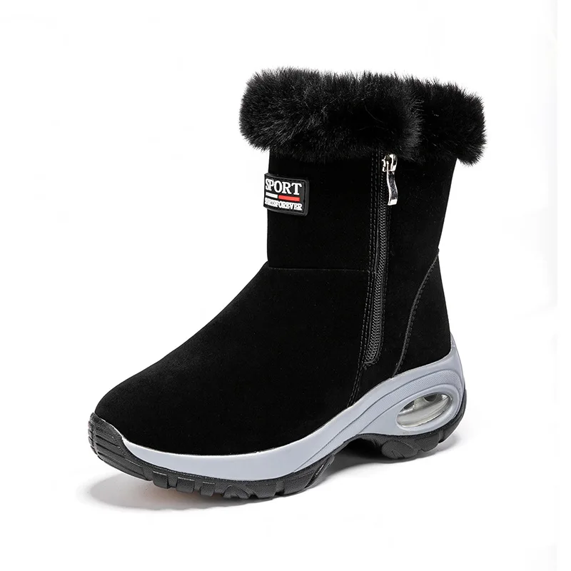 Cold Resistance -30℃ Women & Girls Hiking Shoes Fashion Air Cushion High Top Winter Outdoor Snow Boots Size 36-42