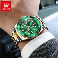 OLEVS 5885 homme montre marque originale étanche montre à Quartz bracelet en acier inoxydable automatique Date hommes cadeaux montres pour homme 2