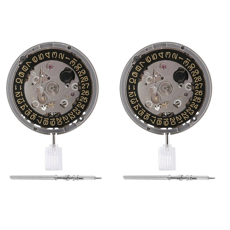 2X Per Seiko Japan Nh35A Movimento Meccanico Dell'Orologio 24 Gioielli Meccanismo Automatico Nh35 3.8 In Punto Oro