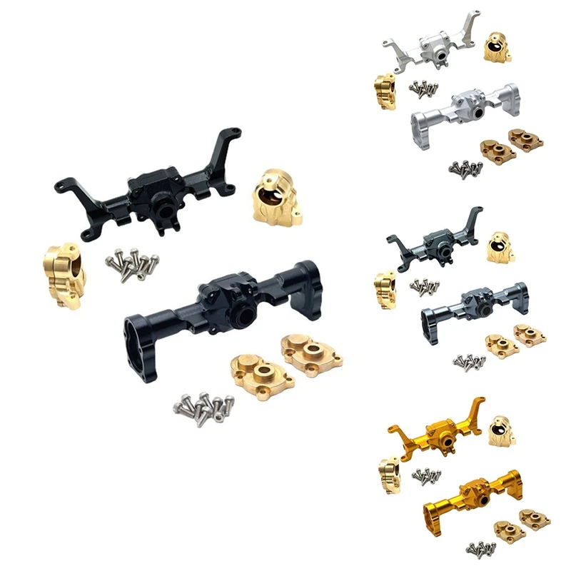 Brass Portal Housing Cover Set For FMS FCX24 RC Crawler - Front & Rear Upgrades | Lowers Center Of Gravity - View #9