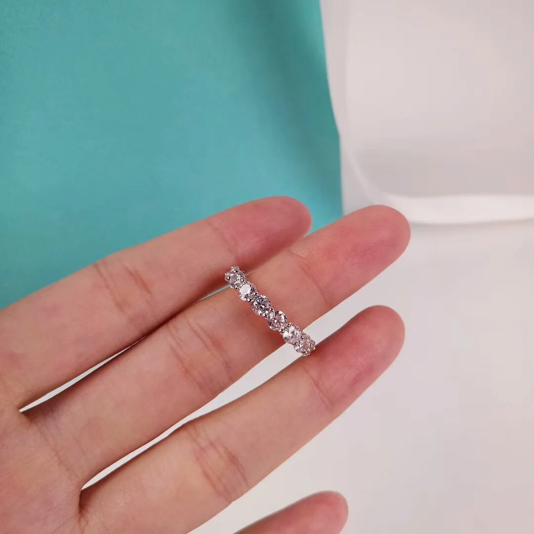 4mm AAAAA Zircon cz 925 Sterling silver Engagement Wedding Rings for women