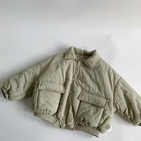Manteau en coton pour enfants, nouveau Style d'hiver 2021, vêtements amples et épais en coton, vêtements d'hiver pour bébés, veste en coton, haut tendance 6