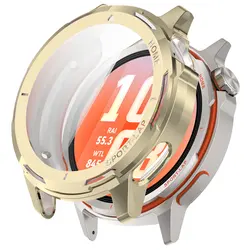 Enhanced Smartwatch Protective Cover - Soft TPU Bumper Shell with Anti - Scratch Screen Protection for Huawei GT Runner 2 (Gold)