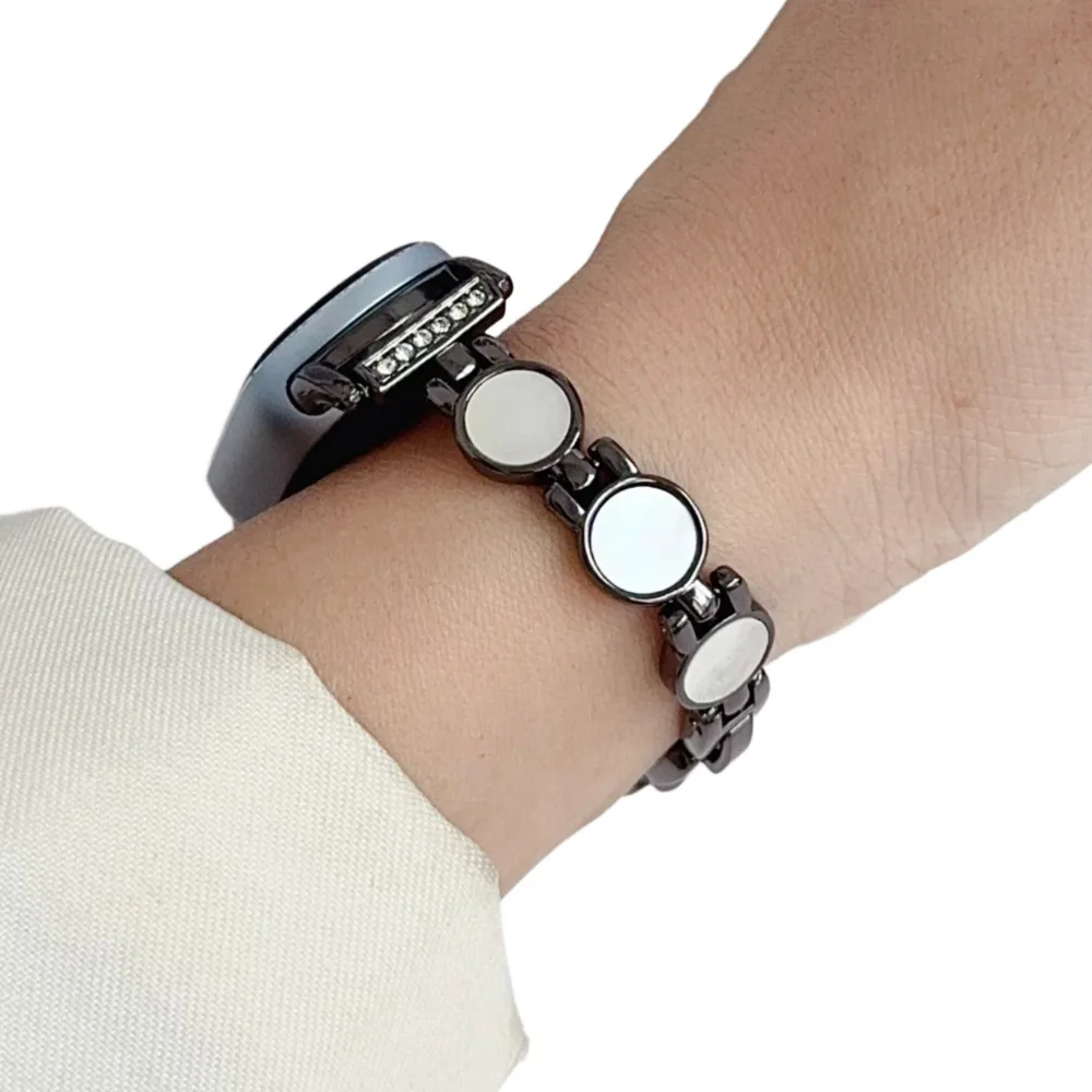 Luxury Pearl Watch Bands with Elegant Link Metal Straps