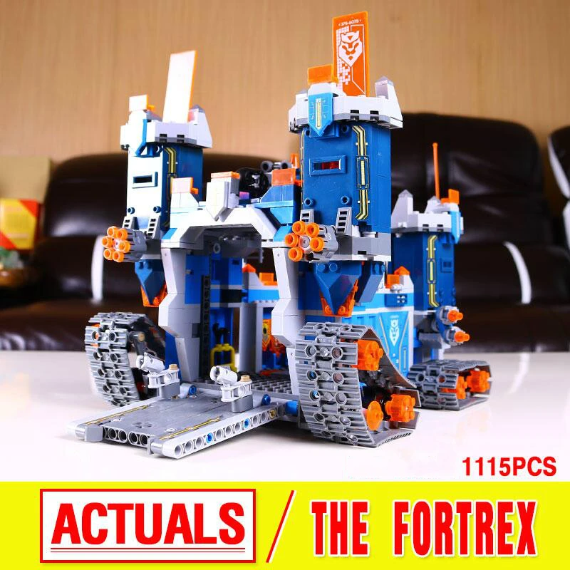1115Pcs Nexus Element Knights 70317 The Fortrex Castle Base Blocks Mattoni Educativi Giocattoli Per Regalo Per Bambini