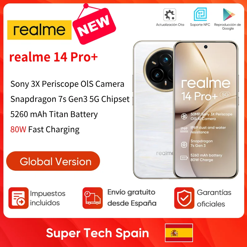 realme 14 Pro+ 5G Mobile Phone Sony IMX896 OIS Camera 3X Periscope