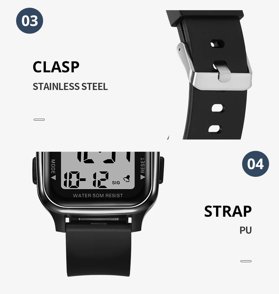 Synoke outdoor militär digital uhr neu für männer mode retro herren uhr sport wasserdicht herren uhr multifunktion ale leuchtend – Detail 11