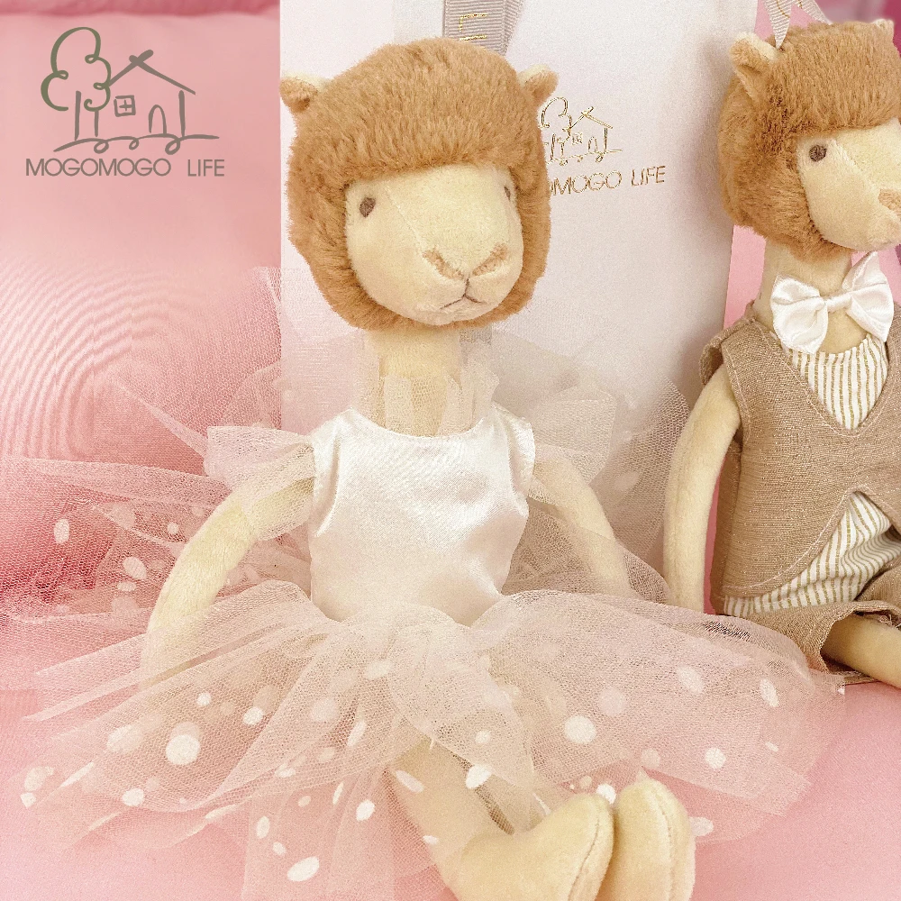 Luxury Alpaca Girl Princess Doll Gift For GirlsStuffed Animal Soft Toys Ballerina Llama Plush Toy
