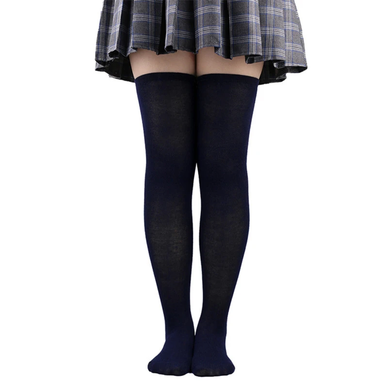 Women Socks Warm Socks Women Over Knee Thigh High Socks Academic Style Black White Striped Long Socks Over The Knee Stockings For Ladies Girls WarmKnee