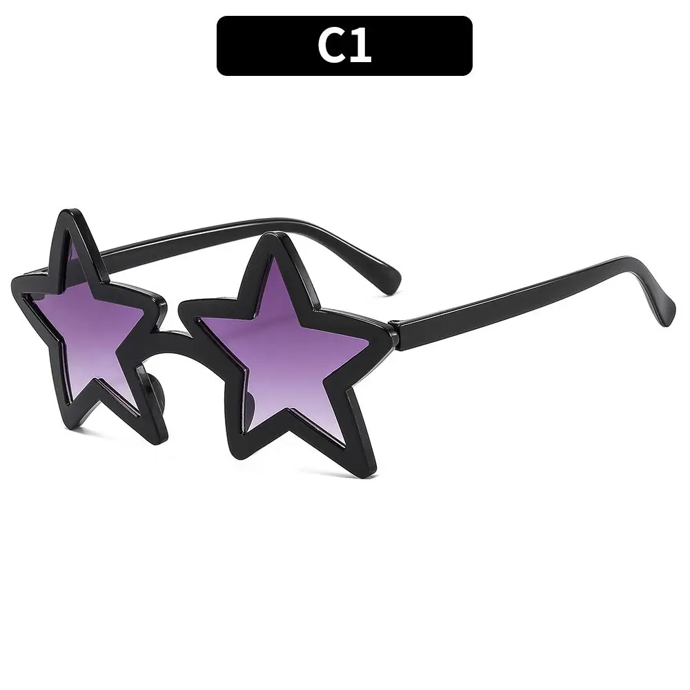 Pentagram Gradient Rimless Sunglasses - Trendy UV400 Star-Shaped Eyewear