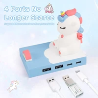 USB HUB Hub Splitter, USB C Port Cartoon Cute Stand HUB, Suitable, For mobile phones, tablets, laptops, desktops, projectors 2