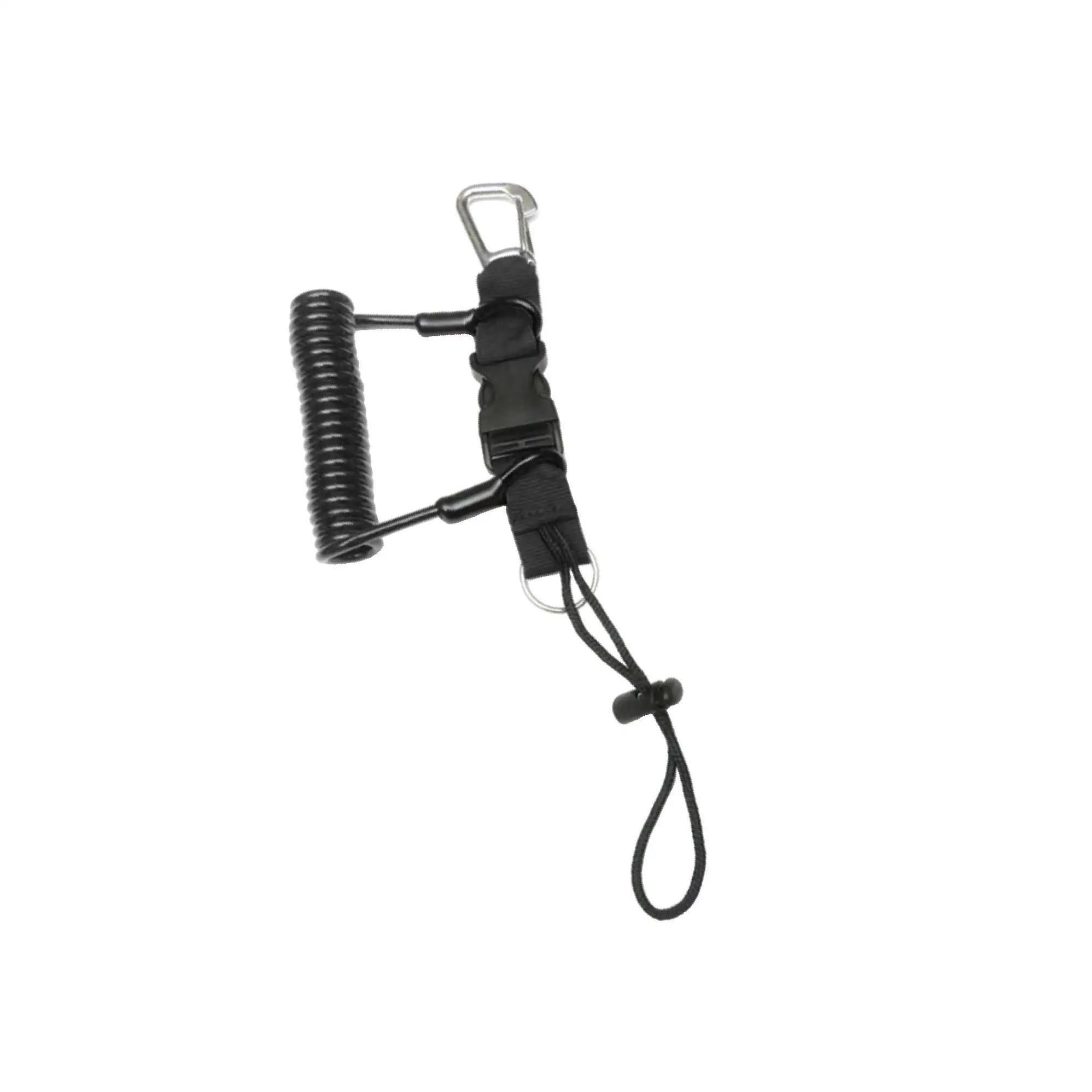 

Scuba Safety Diving Lanyard Coil Rope with Quick Release Buckle Orange