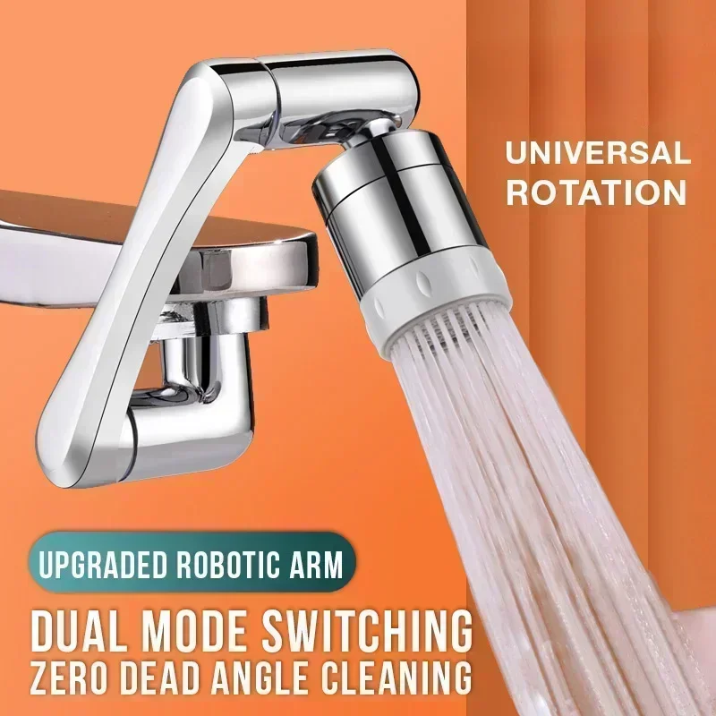Universal 1080° Rotation Faucets Extender Sprayer Head Kitchen Robot Arm Extension Faucet Aerator Mixer Bubbler Water Tap Nozzle 2