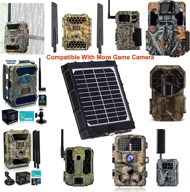 GPS 4G Hunting Camera Solar Panel Charger 3W BL480L-P Photo-traps Solar Panel 8000mAh Aluminum Battery Polymer for Hunter Camera
