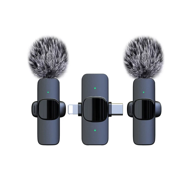 2-in-1 Wireless Lavalier Microphone for Smartphone, Camera, Laptop/PC,